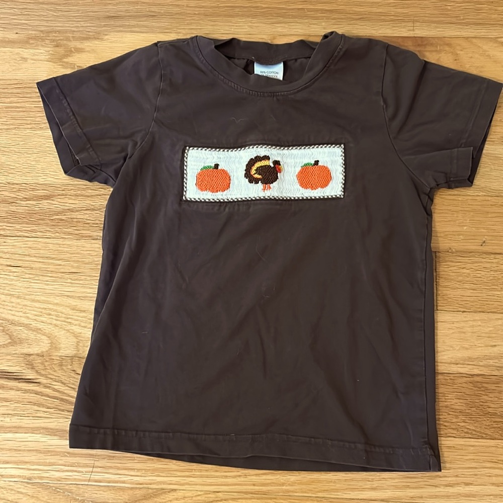 Smocked Thanksgiving Shirt size 5